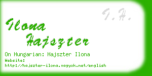 ilona hajszter business card